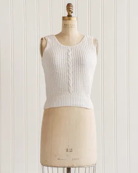 Lost in Proust Cable Knit Vest