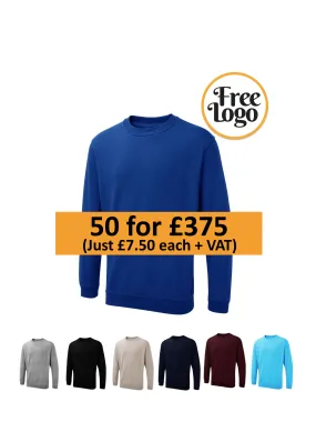 50 for £375 FREE LOGO UX Sweatshirt Bundle Deal