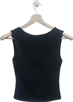 Adanola Black Square Neck Open Back Top UK S