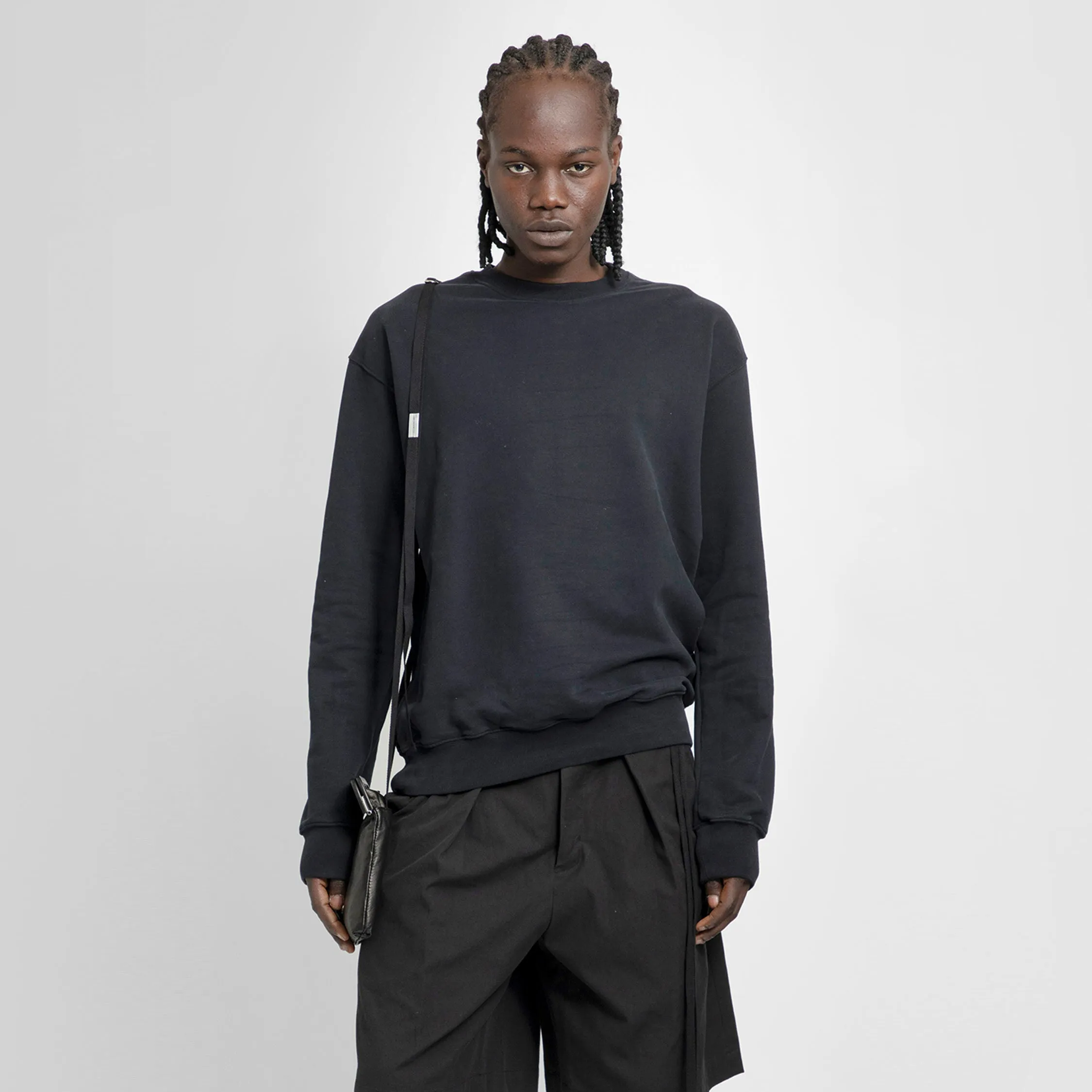 ANN DEMEULEMEESTER MAN BLACK SWEATSHIRTS