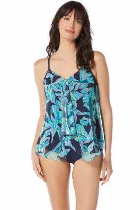 Beach House Seaglass Palm Kerry Tankini, Admiral (H2D893)