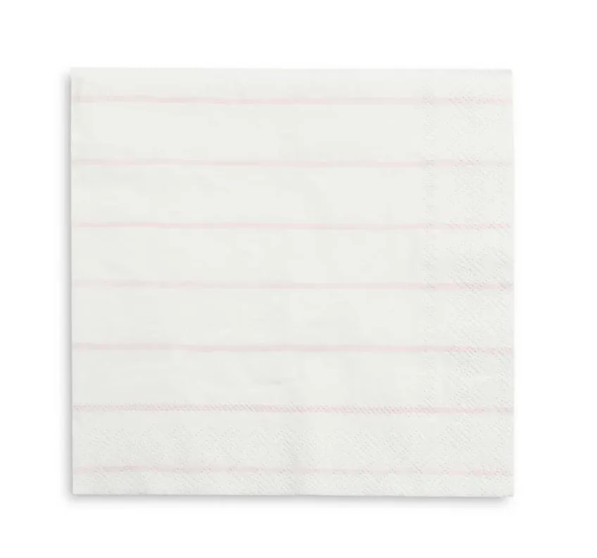 Blush Frenchie Stripe Large Napkins