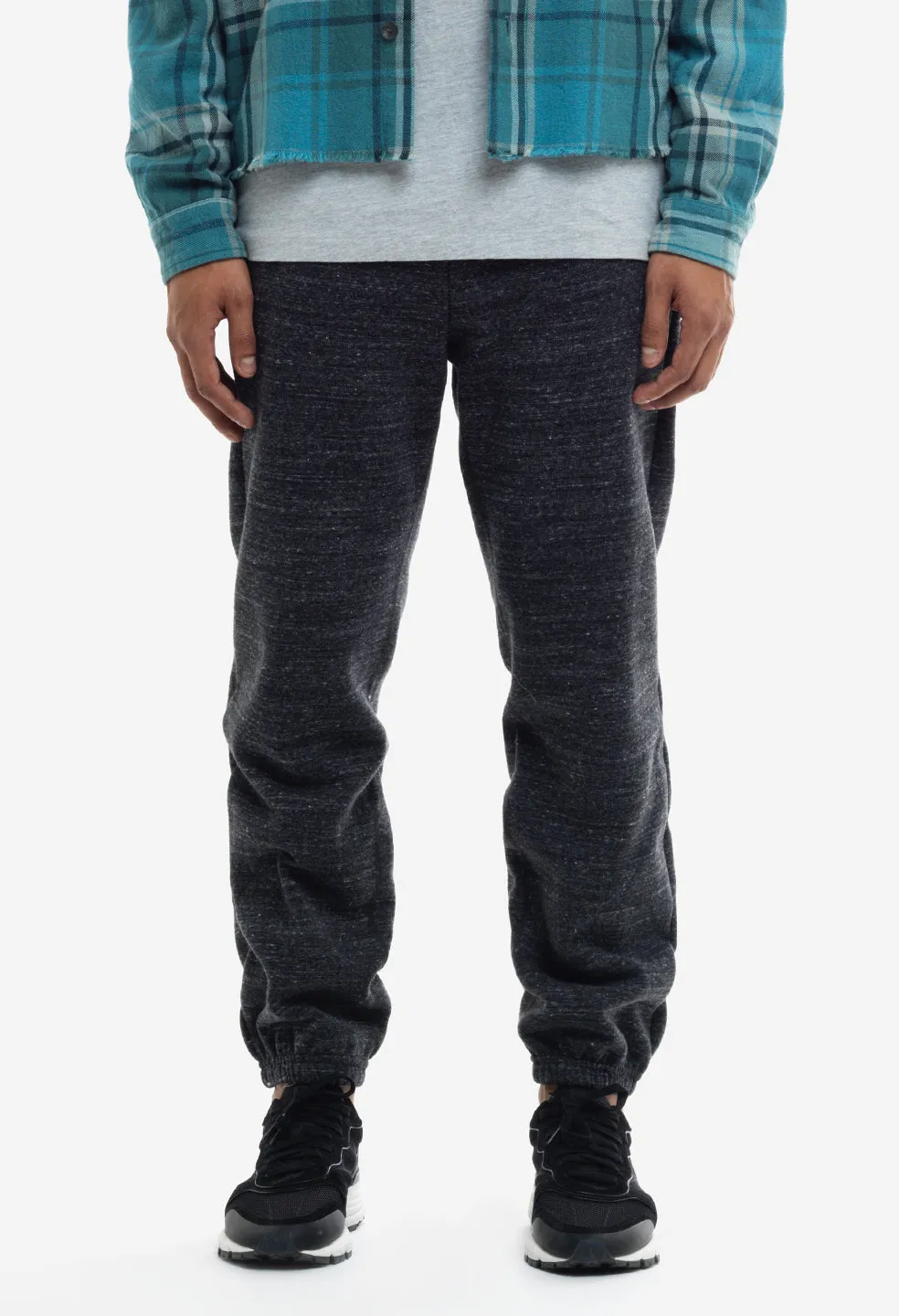 Cashmere Fleece Interval Sweats / Heather Black