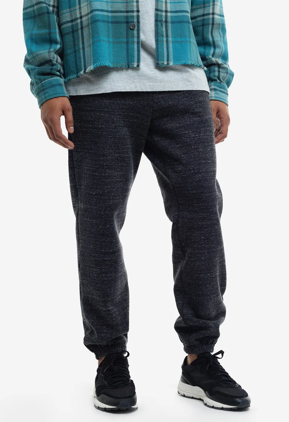 Cashmere Fleece Interval Sweats / Heather Black