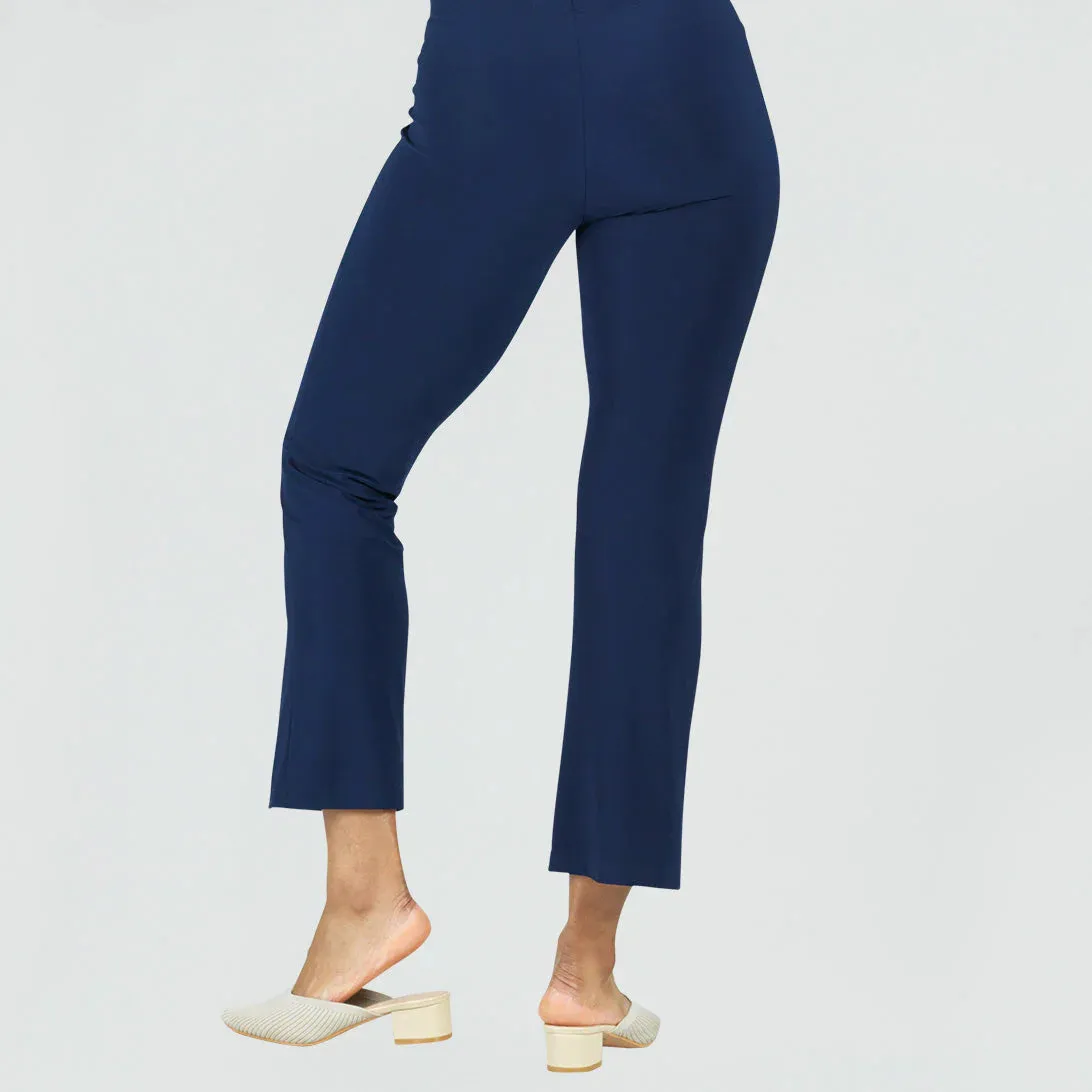 Clara Sun Woo Center Seam Front Slit Ankle Pant - Navy, Black, White PT4