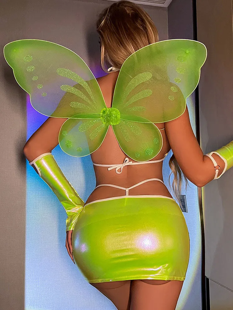 Cosplay Butterfly Backless Bling Wing Bandage