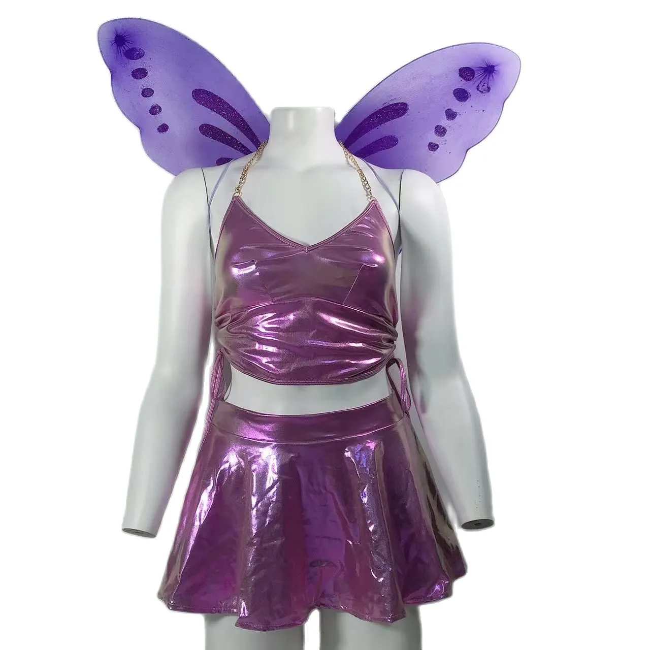 Cosplay Butterfly Backless Bling Wing Bandage