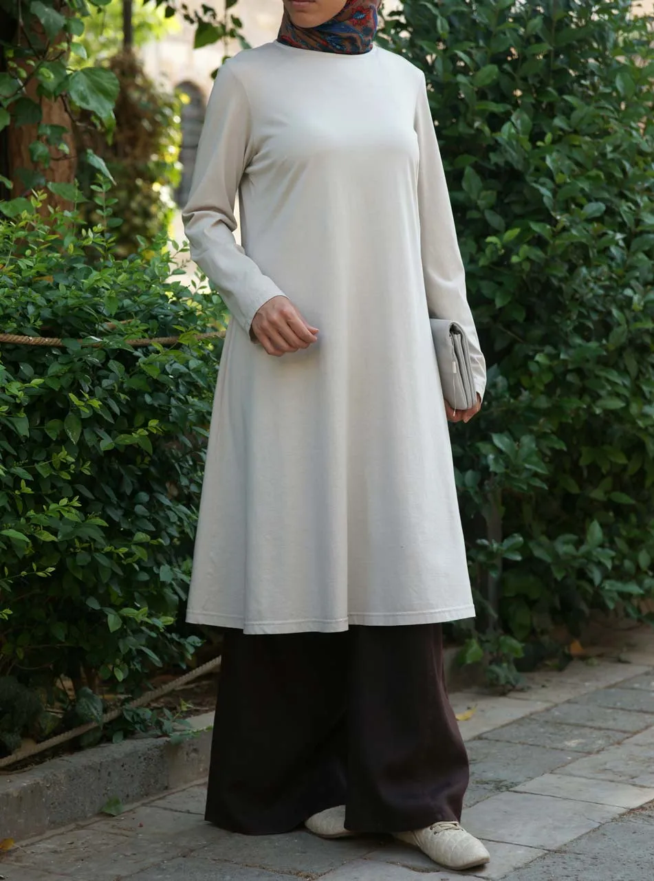 Cotton Flared Jersey Tunic