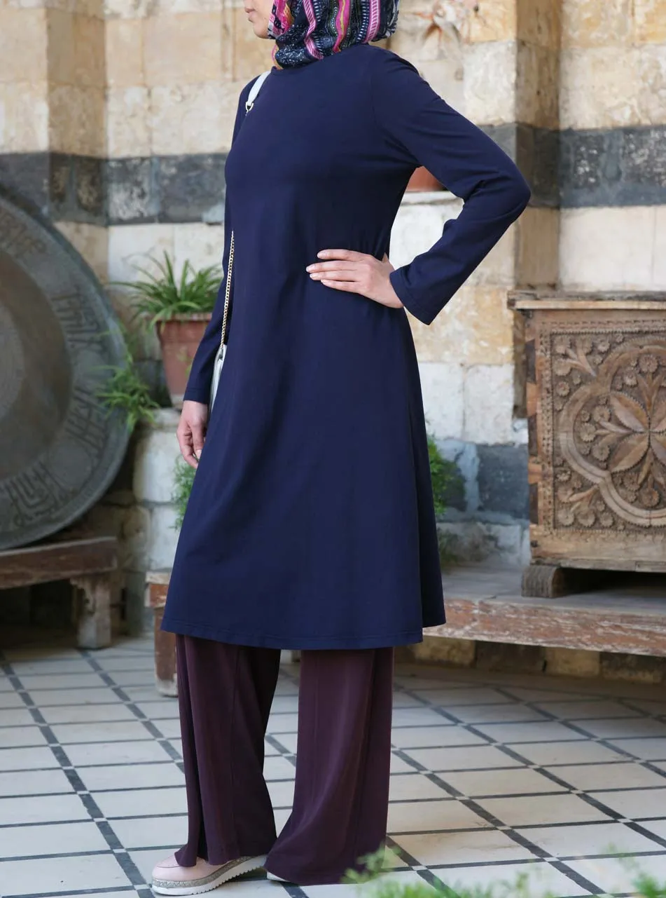 Cotton Flared Jersey Tunic