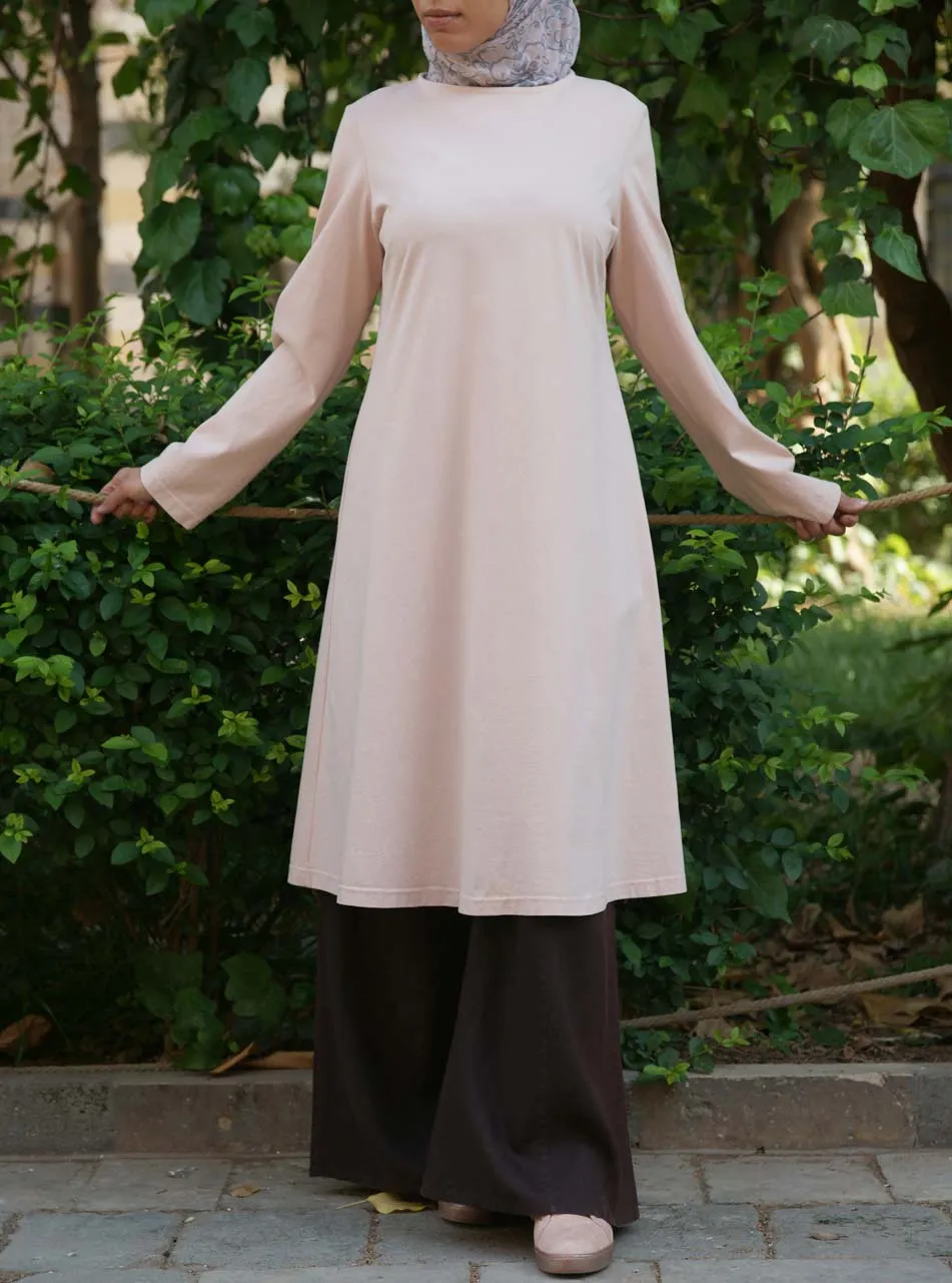 Cotton Flared Jersey Tunic