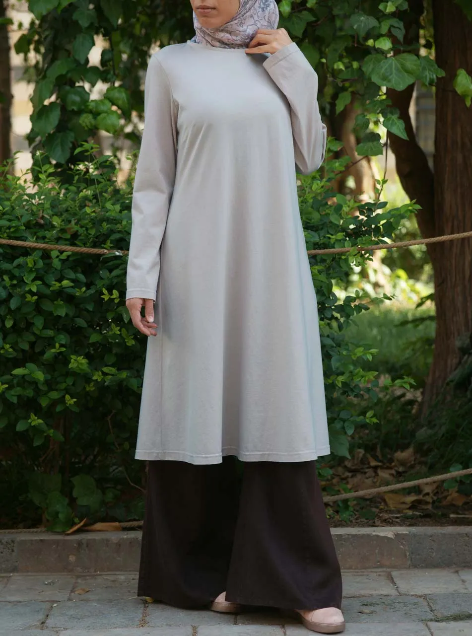 Cotton Flared Jersey Tunic