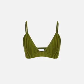 Jonathan Simkhai Rikki Rib Bra - Basil