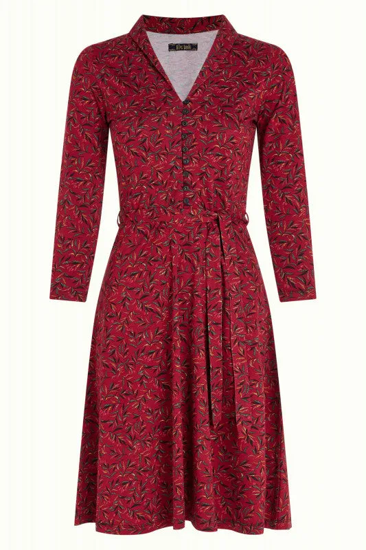 KING LOUIE Cherry Red Emmy Dress Vinti