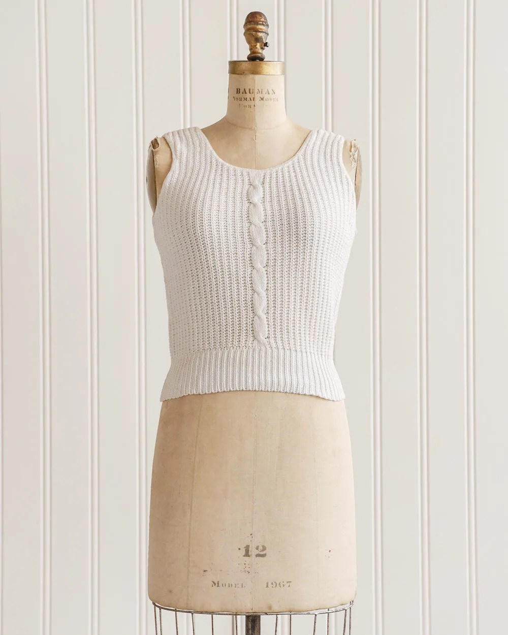 Lost in Proust Cable Knit Vest