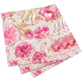 Pink Peonies Paper Cocktail Napkins (Pack of 20)