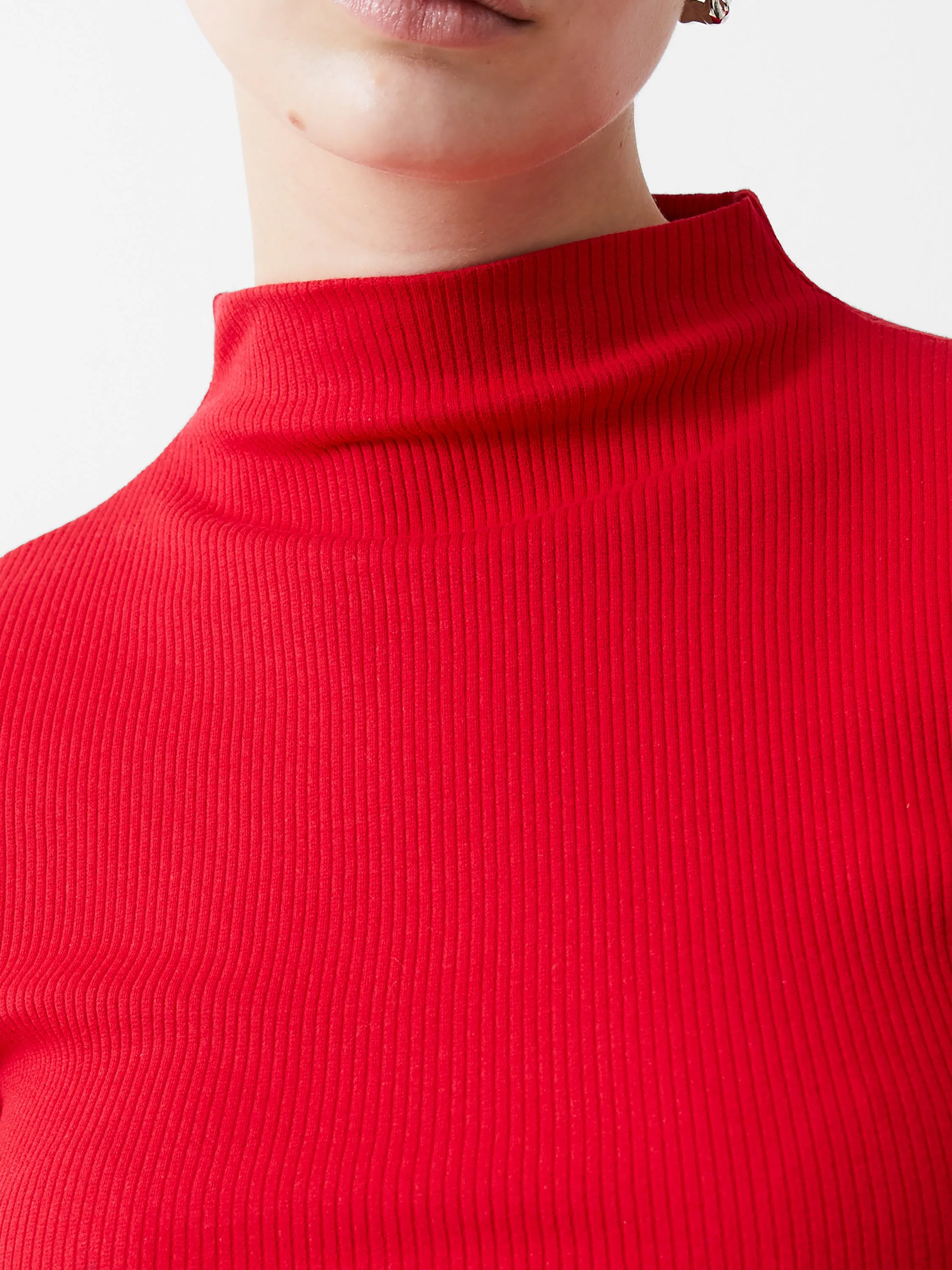 Ribbed Turtle Neck Top